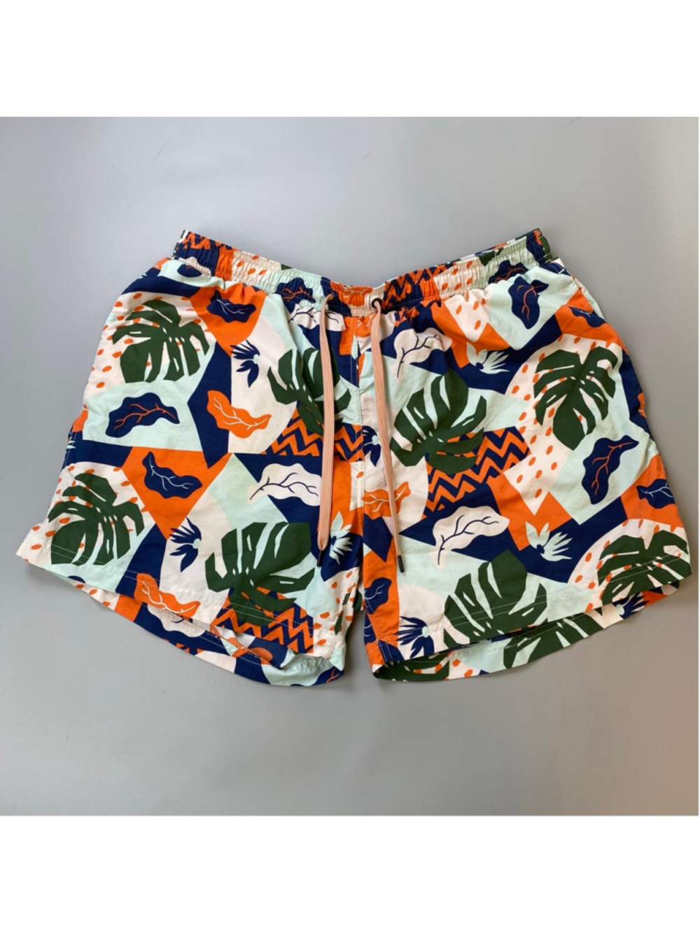 SAXX Cannonball 2N1 Swim Trunk XL Maximalist Geometric Botanical Retro Resort